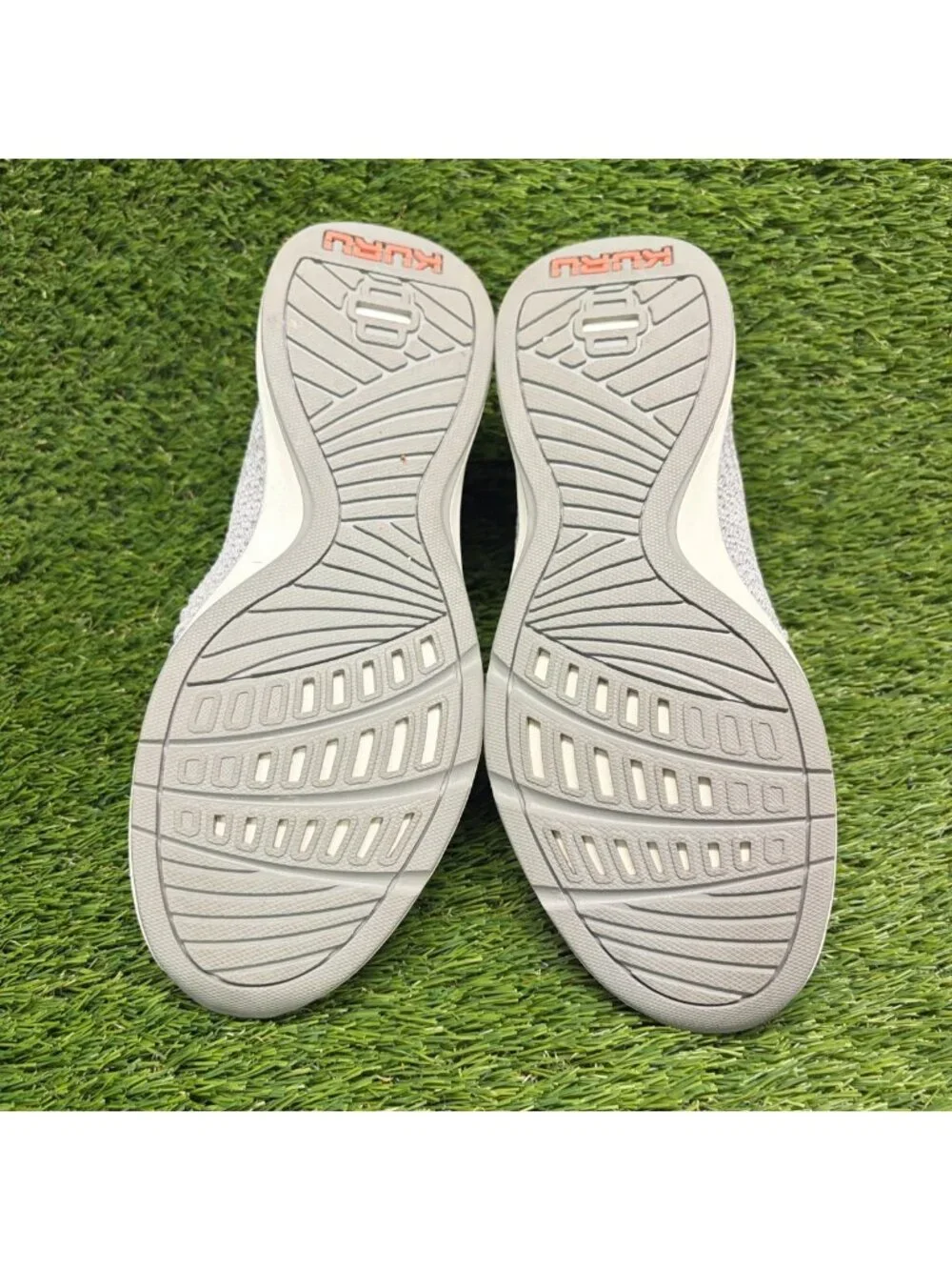 Kuru Stride Womens Size 8 Gray White Peach Athletic Running Shoes Sneakers